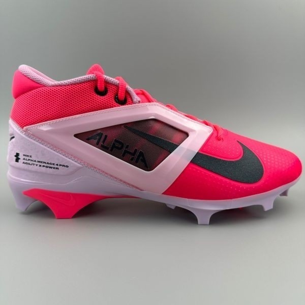 Nike Alpha Menace 4 Pro NRG Football Cleats Men Size 11 Pink HJ4568-600 NEW